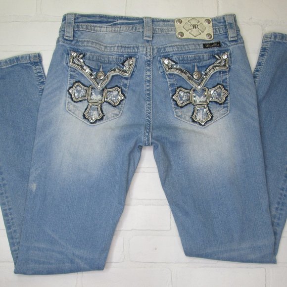 Miss Me Boyfriend Skinny Ankle Cross Jeans - Picture 5 of 5